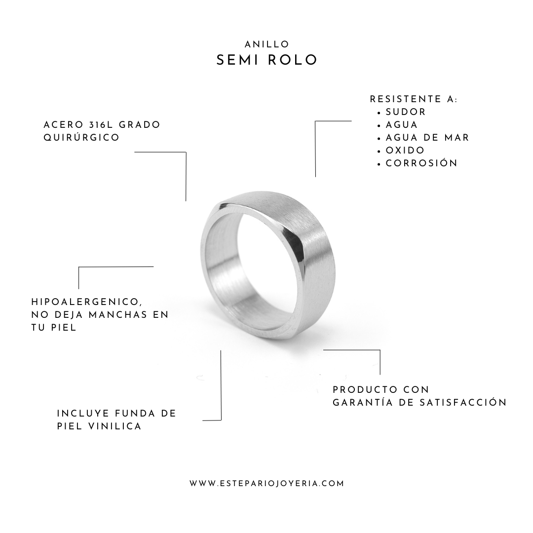 Anillos Anillo Semi Rolo joyeria mexico