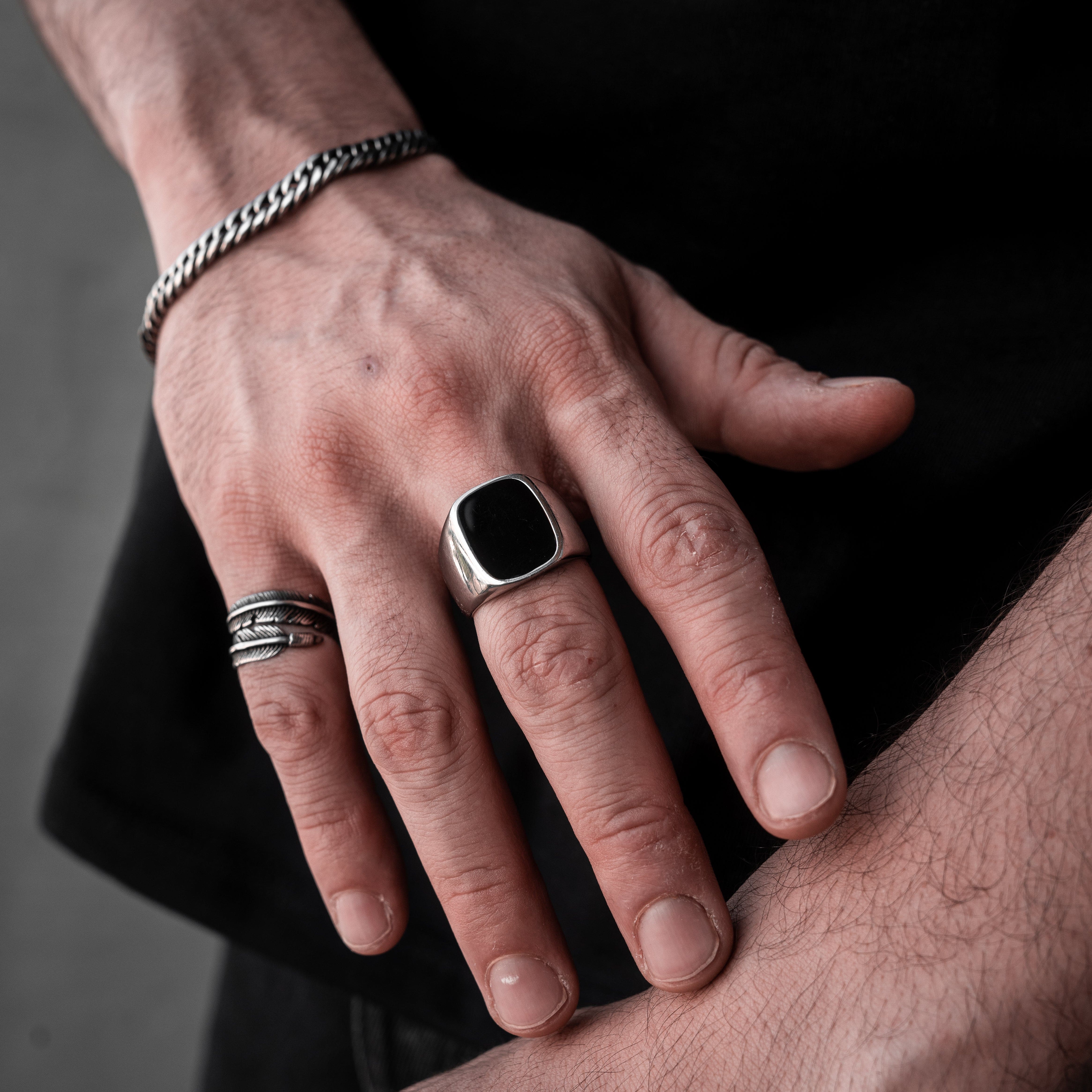 Anillos Espejo Negro joyeria mexico