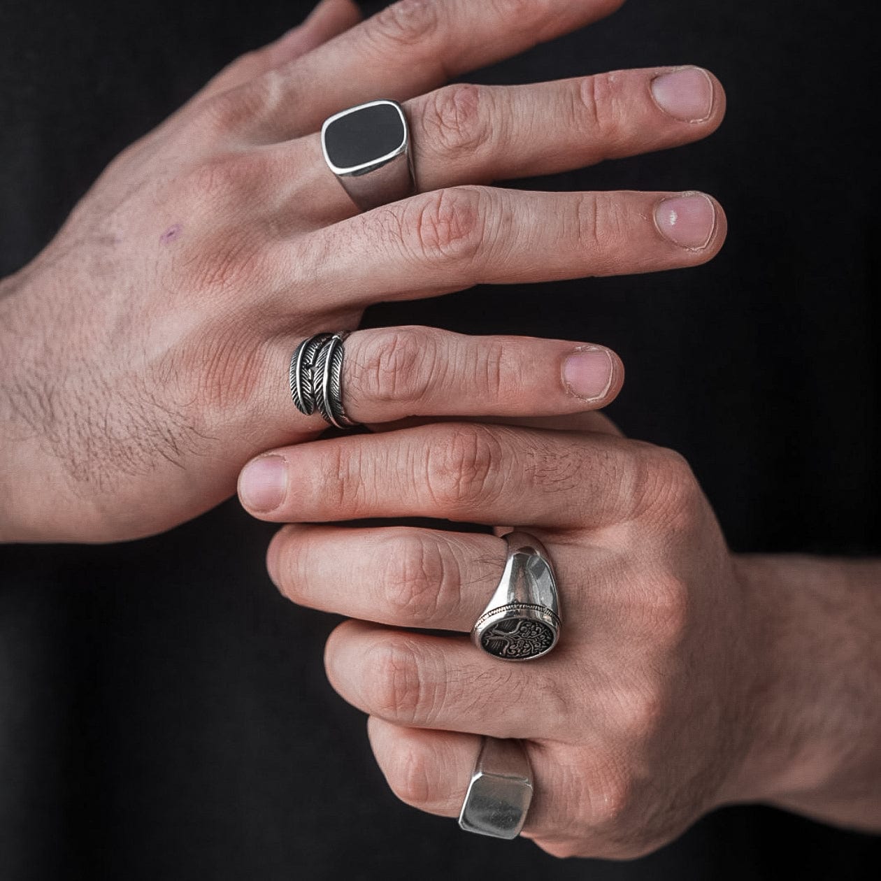 Anillos Espejo Negro joyeria mexico