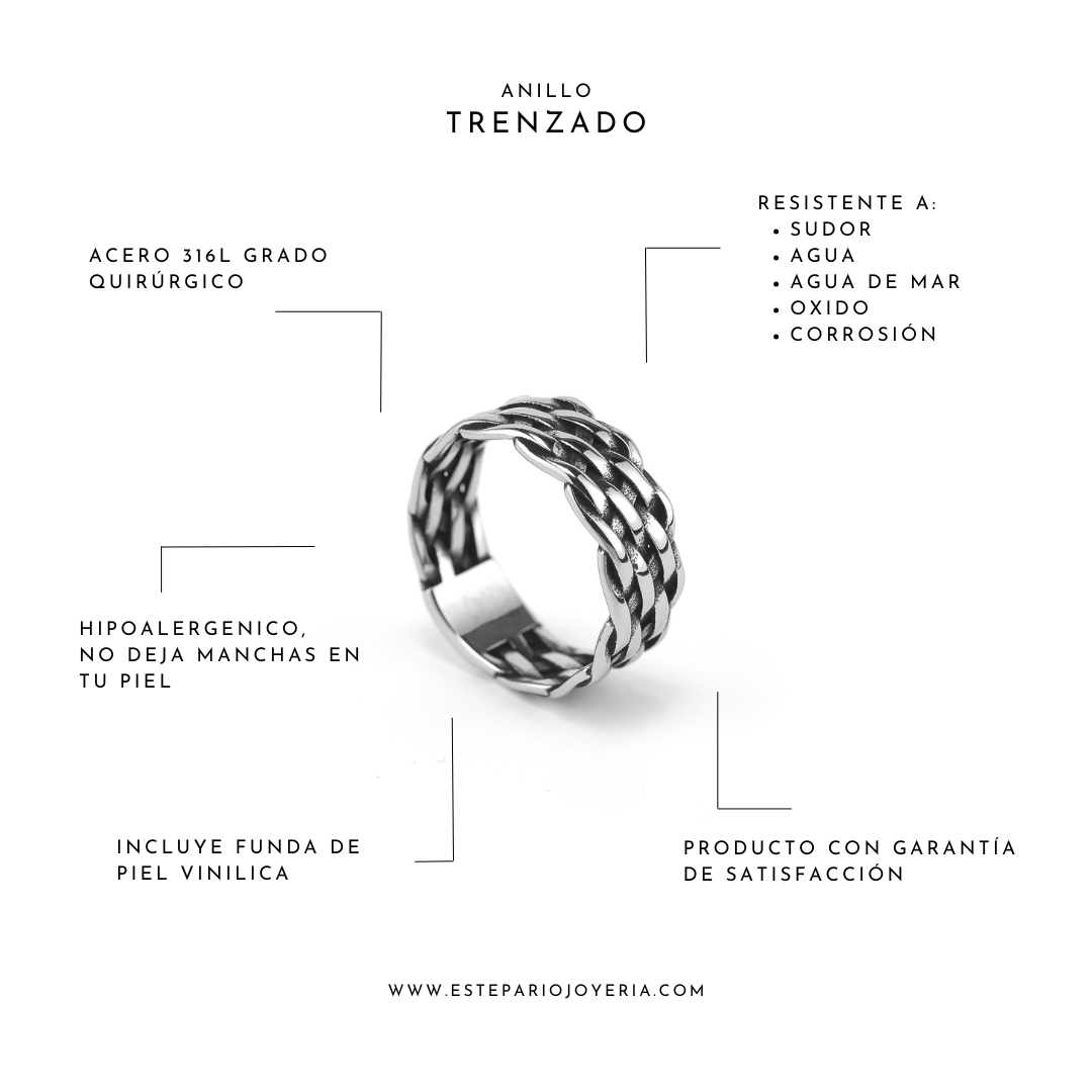 Anillos Trenzado joyeria mexico