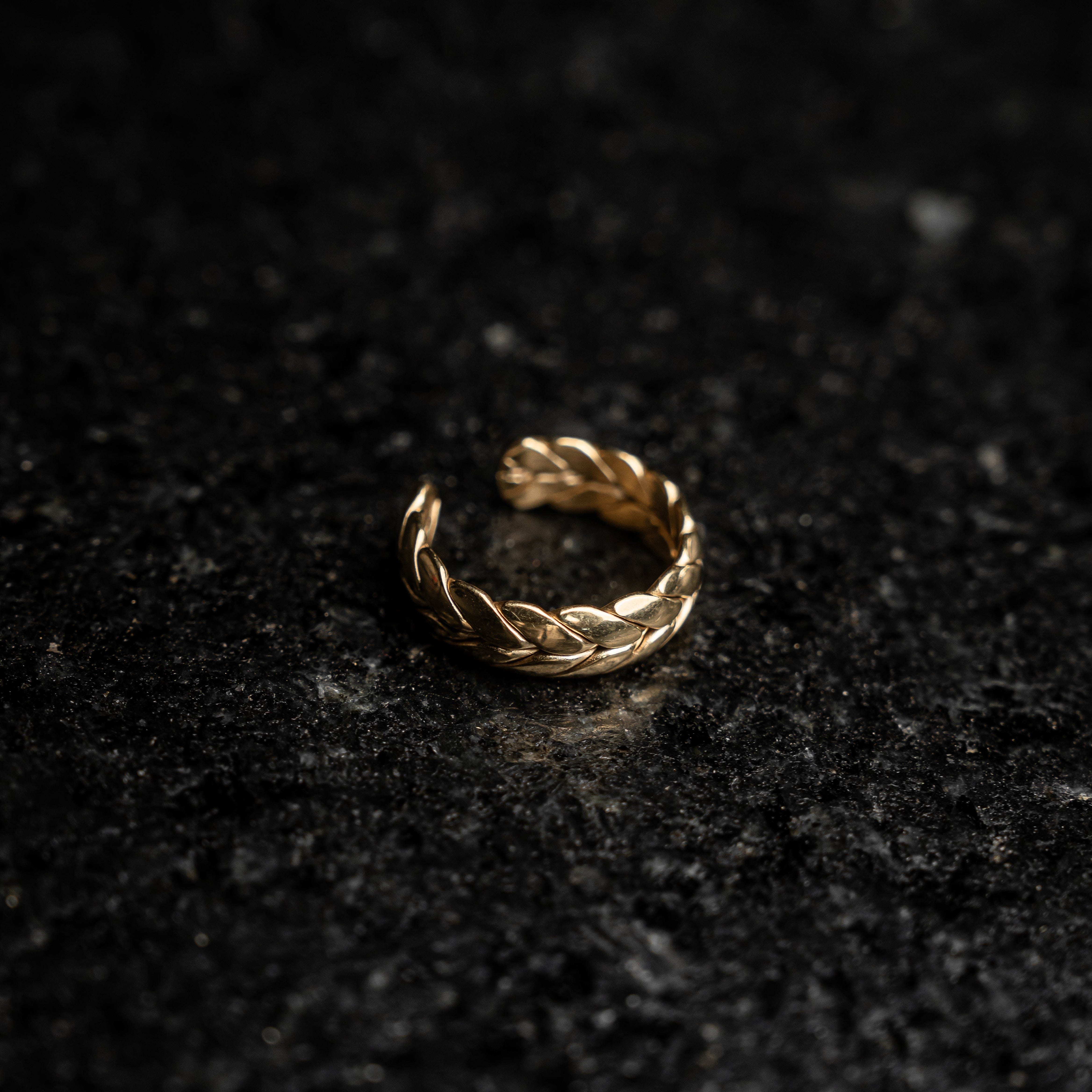 Anillos Trenzado Dorado Trenzado Dorado joyeria mexico