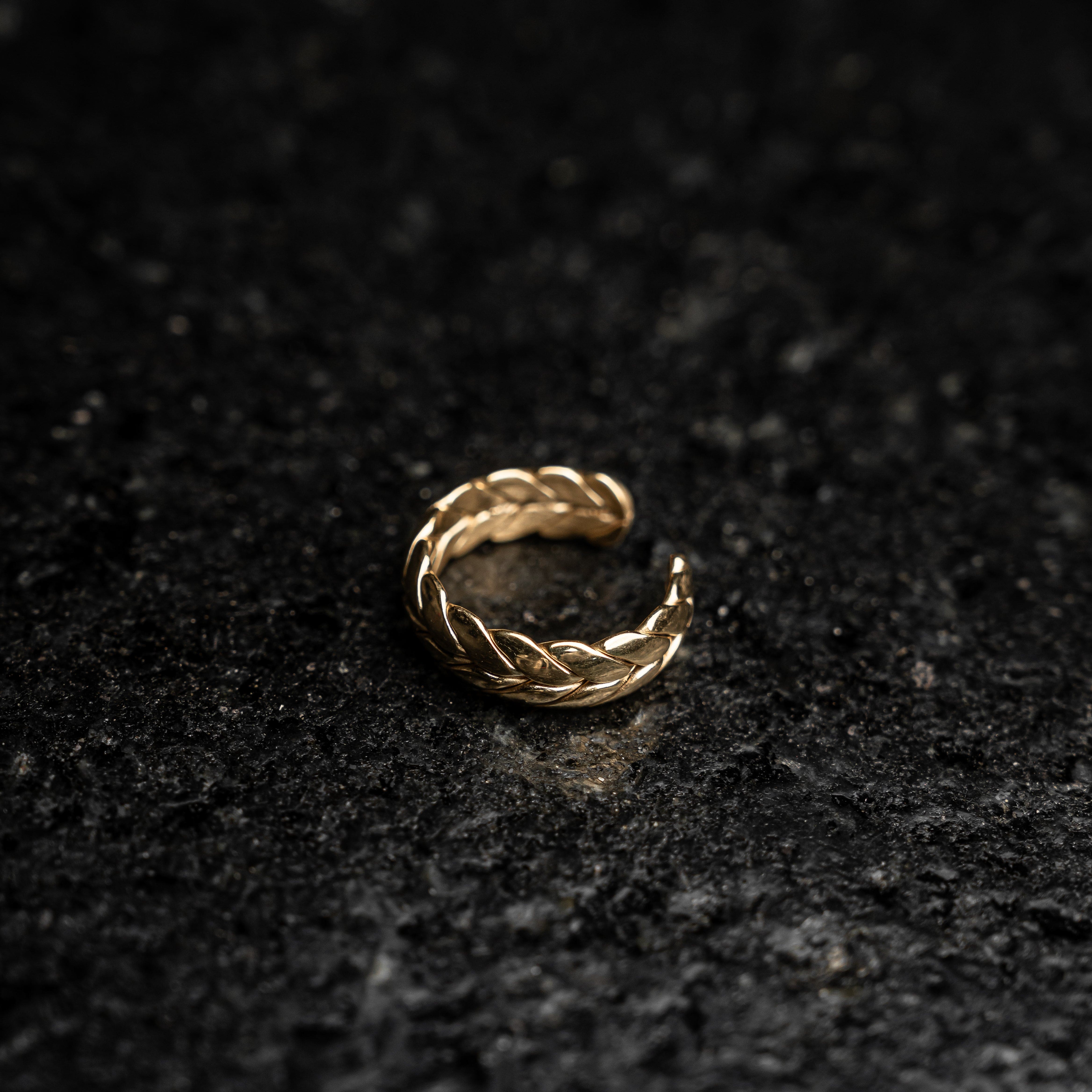 Anillos Trenzado Dorado Trenzado Dorado joyeria mexico