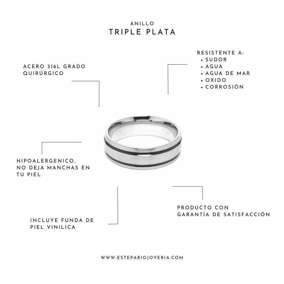 Anillos Triple Plata Triple Plata joyeria mexico