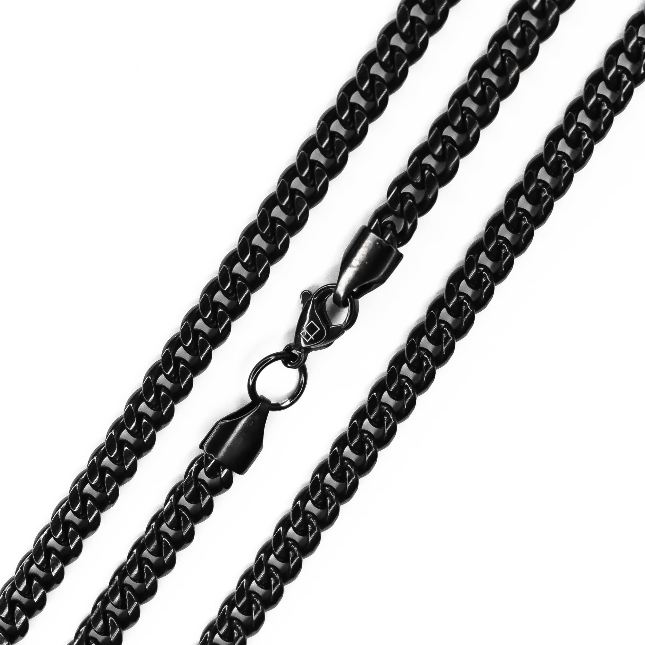 Cadena Negro / 40 cm Cadena Cubana Clásica joyeria mexico