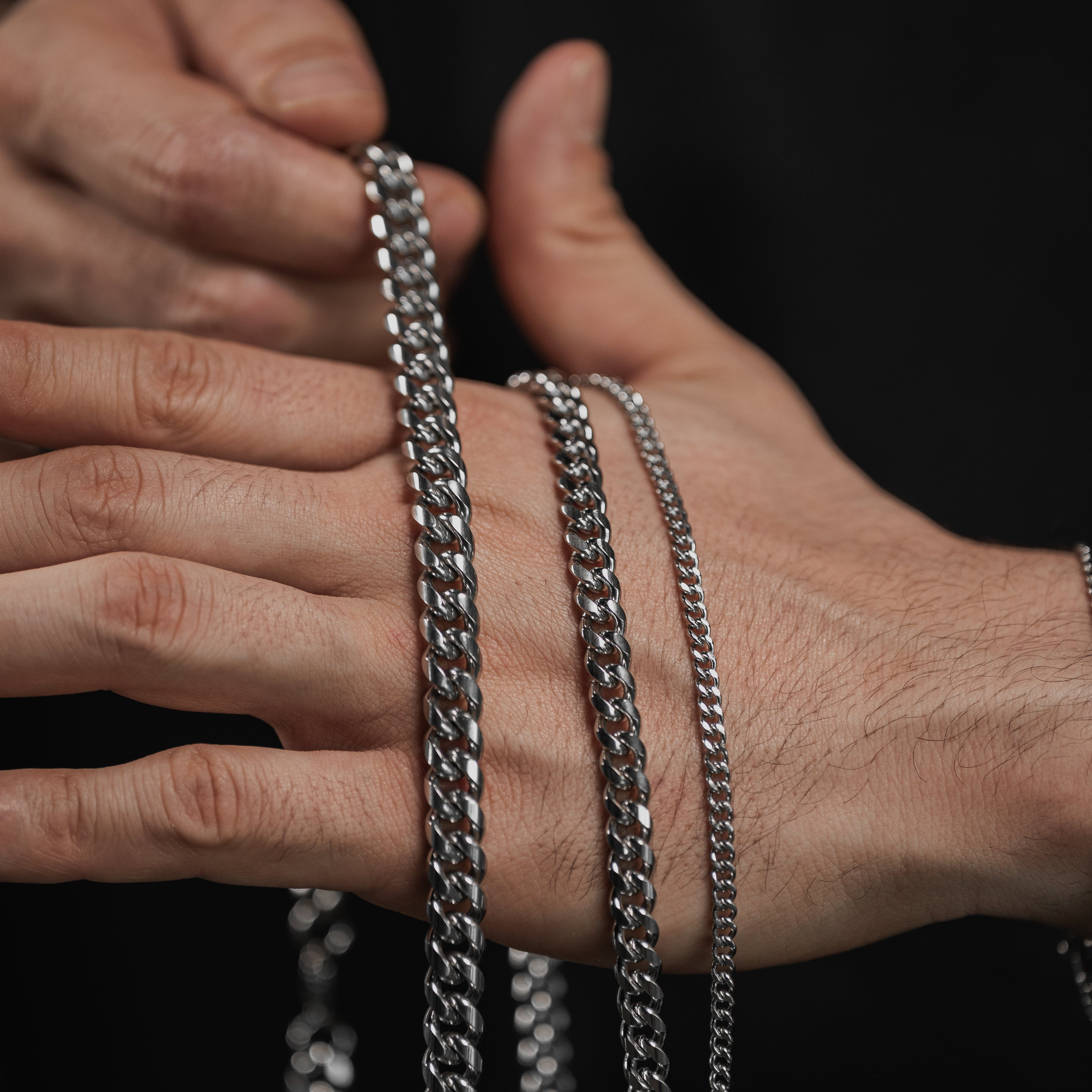 Cadena Cadena Cubana Delgada joyeria mexico