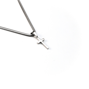 Collares Plateado Cruz Mini joyeria mexico