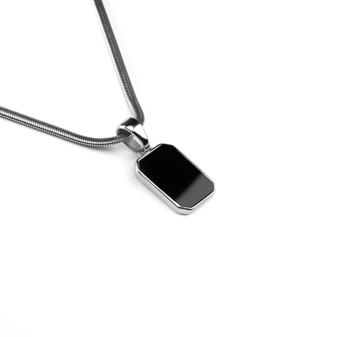 Collares Plateado - Negro Espejo Espejo joyeria mexico