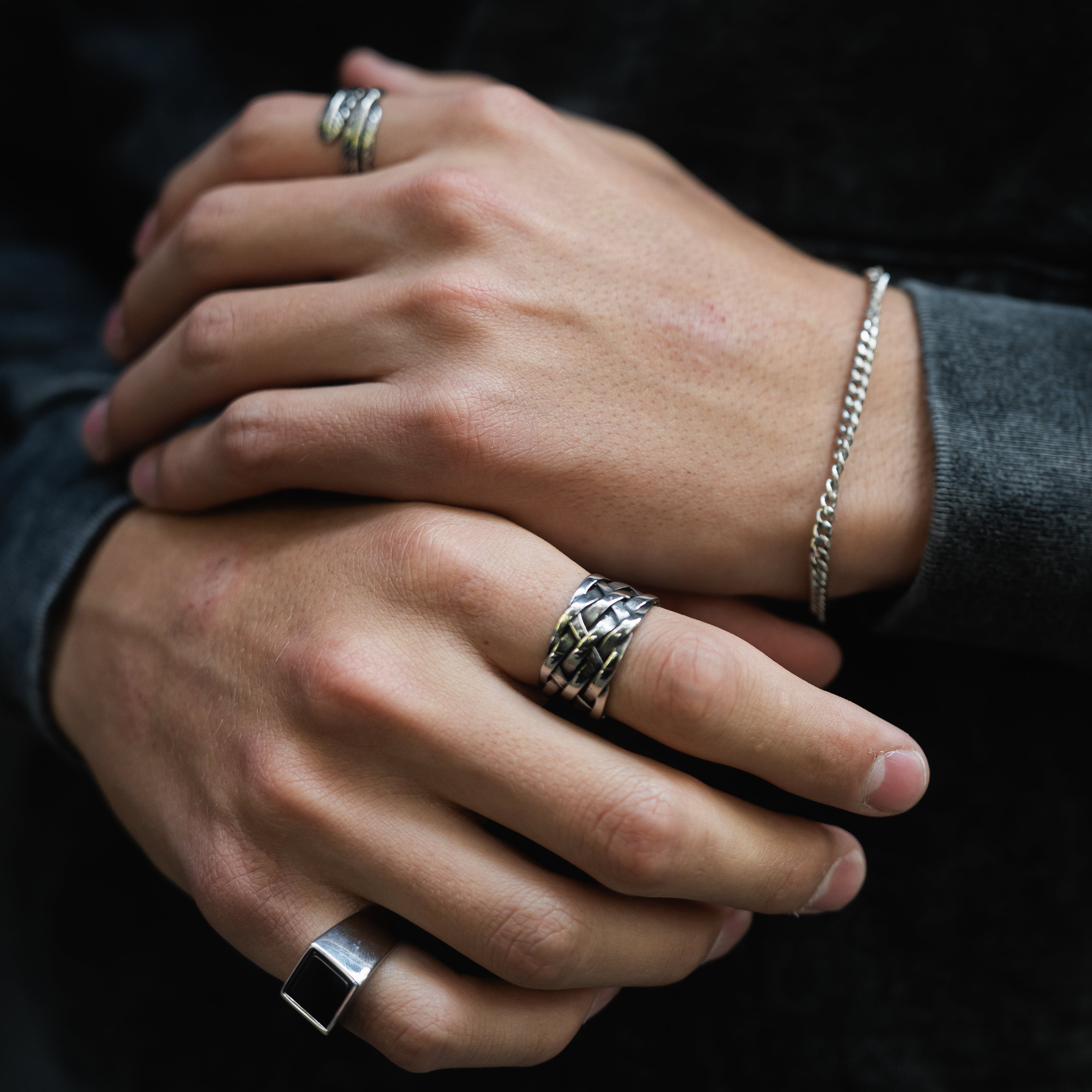 Anillos Trenzado Grueso Trenzado Grueso joyeria mexico