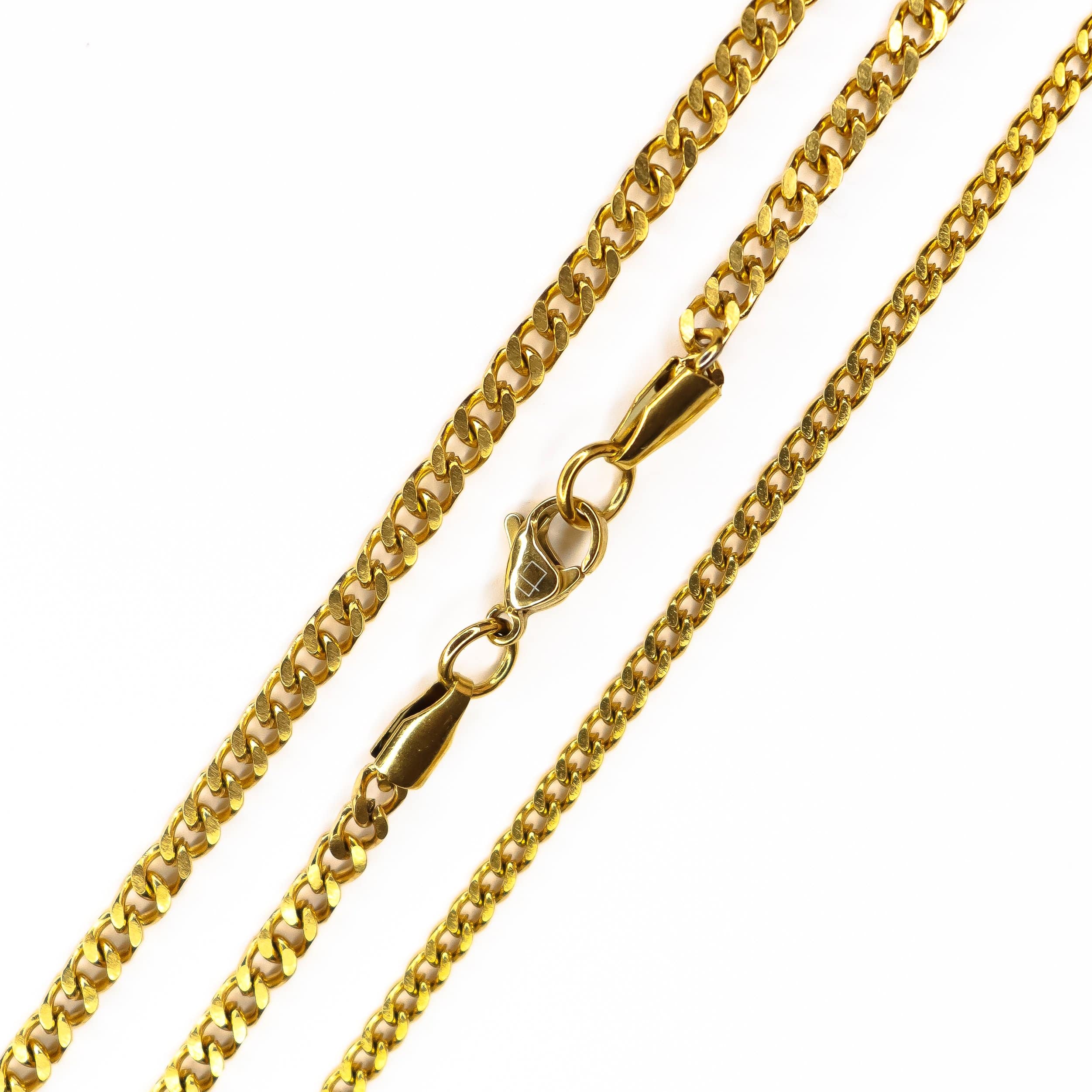 Cadena Dorado / 40 cm Cadena Cubana Delgada joyeria mexico