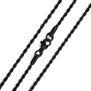 Cadena Negro / 40 cm Cadena Trenzada joyeria mexico