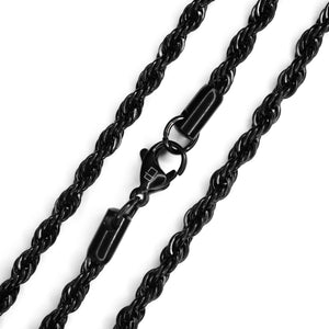 Cadena Negro / 40 cm Cadena Trenzada Gruesa - OFF Cadena Trenzada Gruesa - OFF joyeria mexico