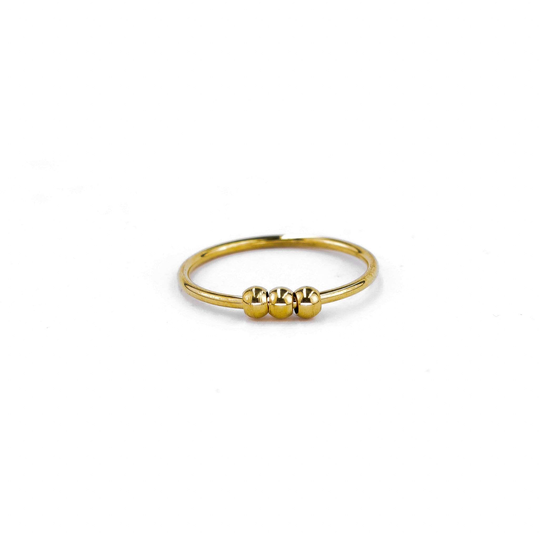 Anillos Cuenta Triple Dorado joyeria mexico
