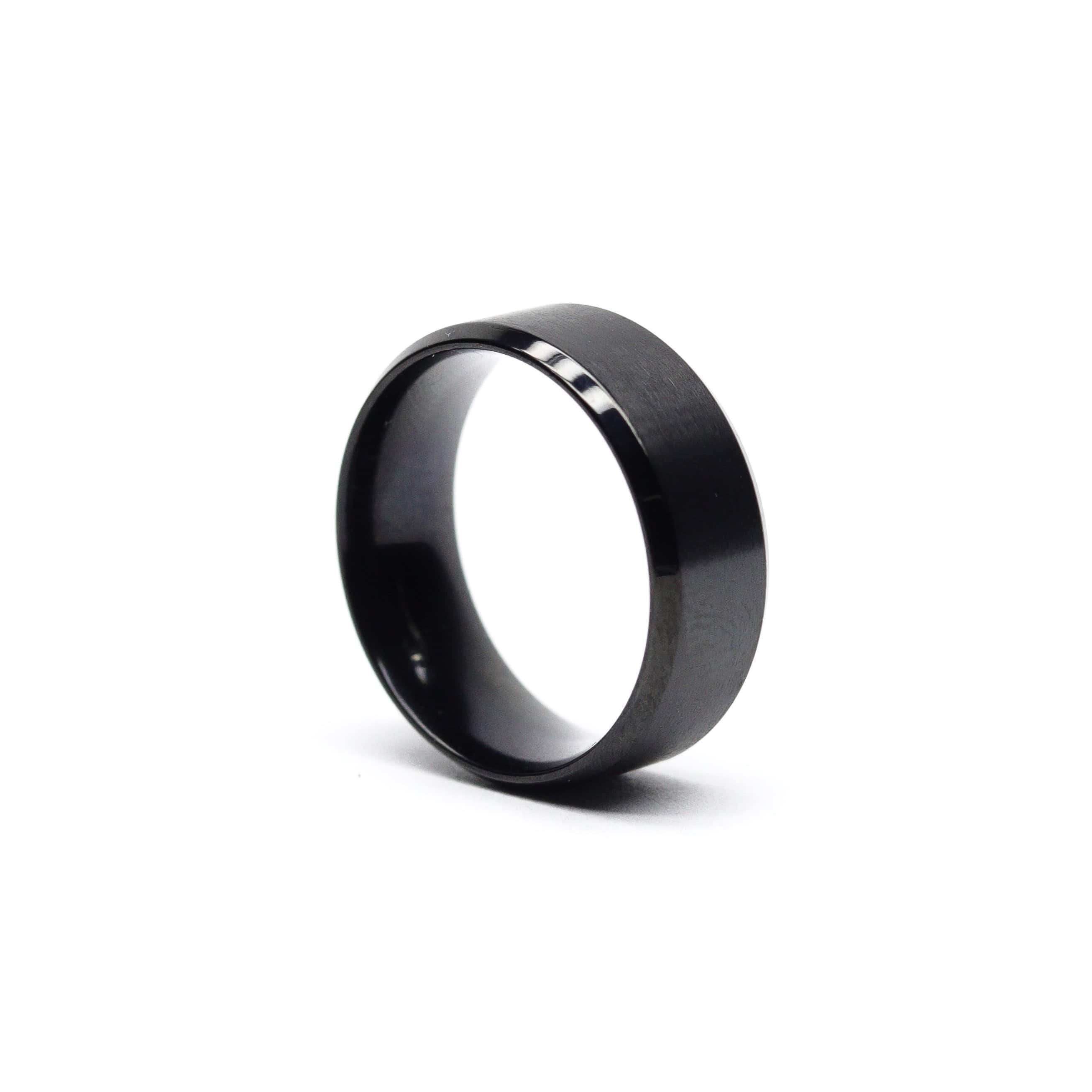 Anillos Minimalista Negro joyeria mexico
